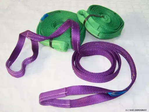 [ELIN2000K] ELINGUE SANGLE PLATE AVEC GRANDES BOUCLES RENFORCEES 2000 KG