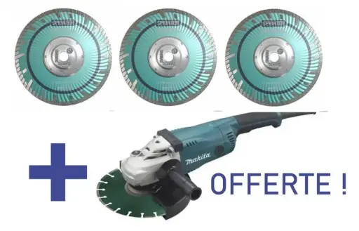 [PACK6] PACK 1 : 3 DISQUES SANKYO D230 + MEULEUSE MAKITA D230mm